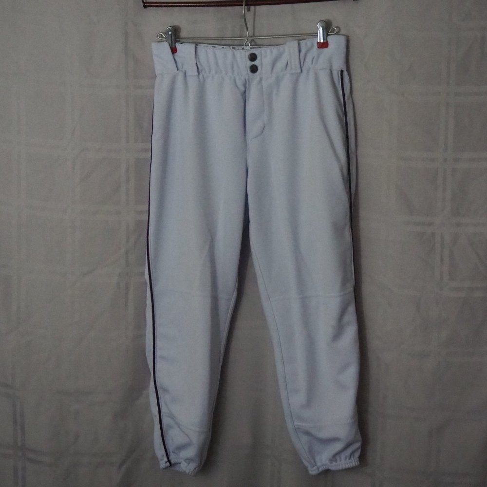 EvoShield Softball Pants: White with burgundy piping: Women's M